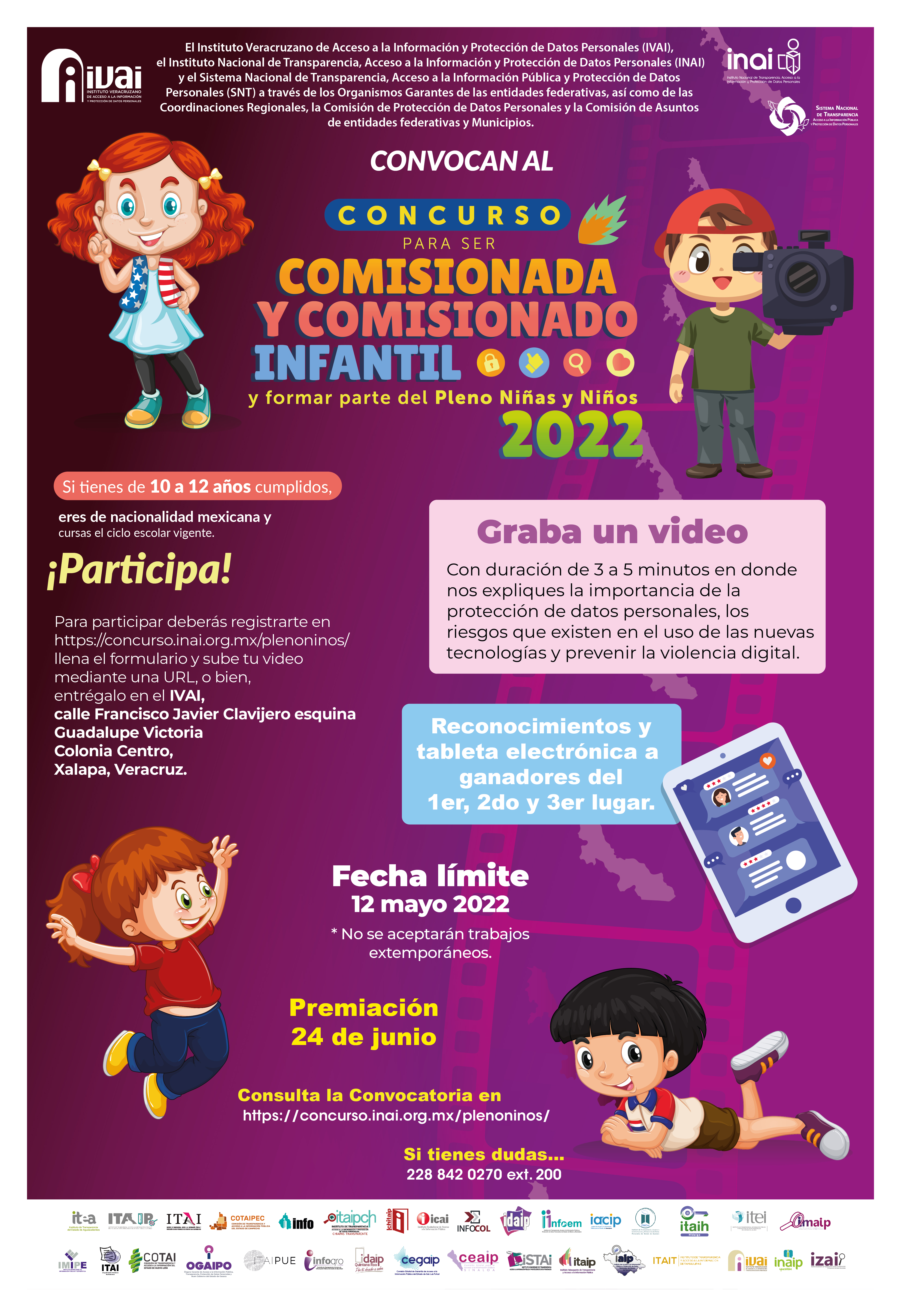 Cartel promoción Pleno niños Abril 2022